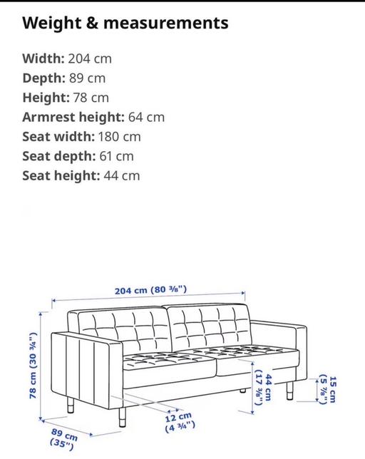 Buy & Sell East London South Hackney - East London - Photos for Ikea landskrona 3 seaters sofa