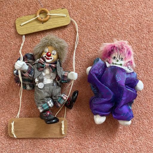 Buy & Sell Dorset Bournemouth, Christchurch and Poole - Photos for Bundle Of 2 Vintage Happy Clown Puppet Doll