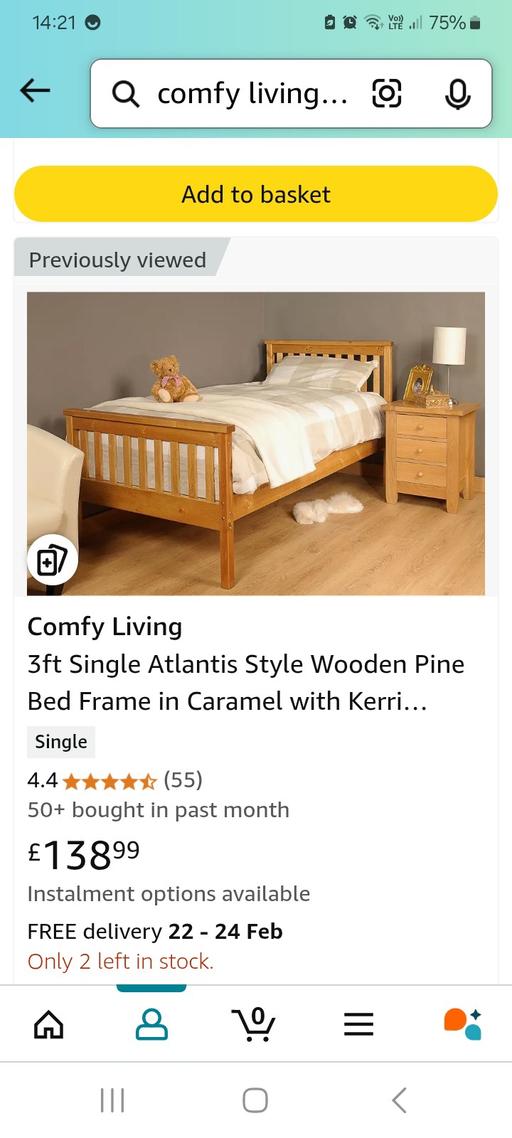 Buy & Sell North London West Hackney - North London - Photos for Single Wooden Pine Bed Frame