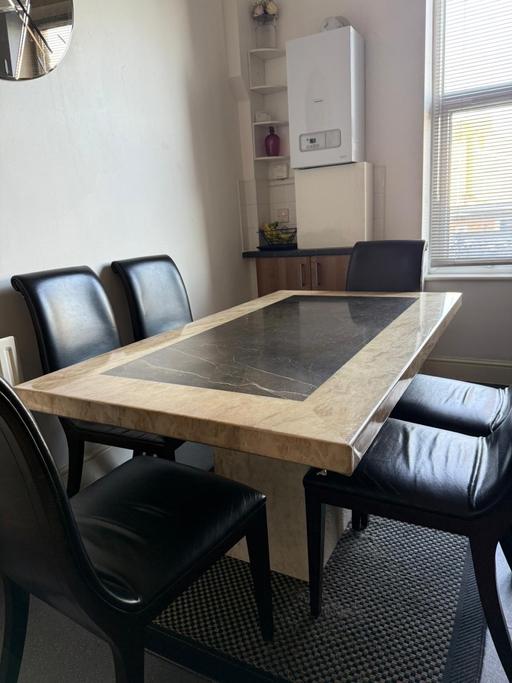 Buy & Sell East London Forest Gate - East London - Photos for Real Solid Marble Dining Table with Chairs