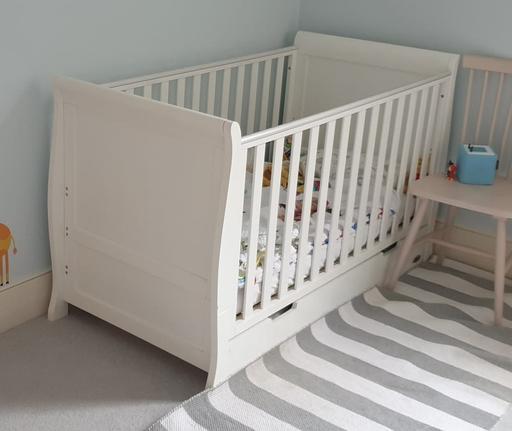 Buy & Sell South West London Balham - South West London - Photos for Obaby Stamford Classic Sleigh Cot Bed – White