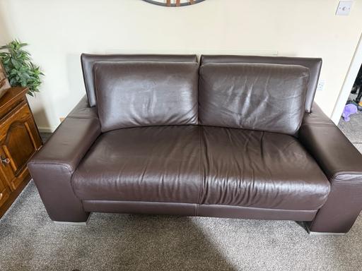 Buy & Sell Shropshire Hanwood - Shropshire - Photos for Genuine Italian leather 3 2 sofas and footsto