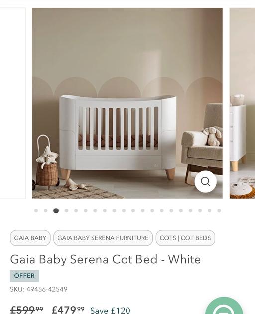 Buy & Sell West London Hillingdon - Photos for Gaia Baby Serena Cot Bed - White