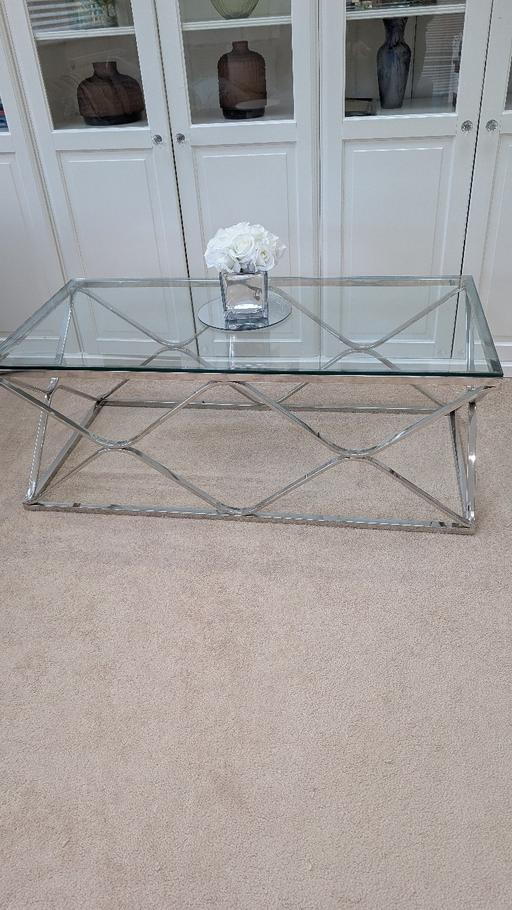 Buy & Sell Greater Manchester Bolton - Photos for Glass Silver coffee table