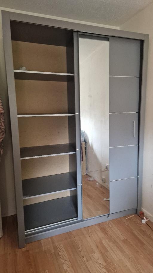 Buy & Sell Peterborough Longthorpe - Peterborough - Photos for 150cm sliding grey wardrobe