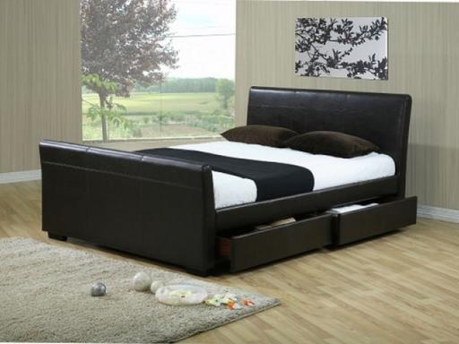 Buy & Sell Greater Manchester Trafford - Photos for Leather Double Bed Frame