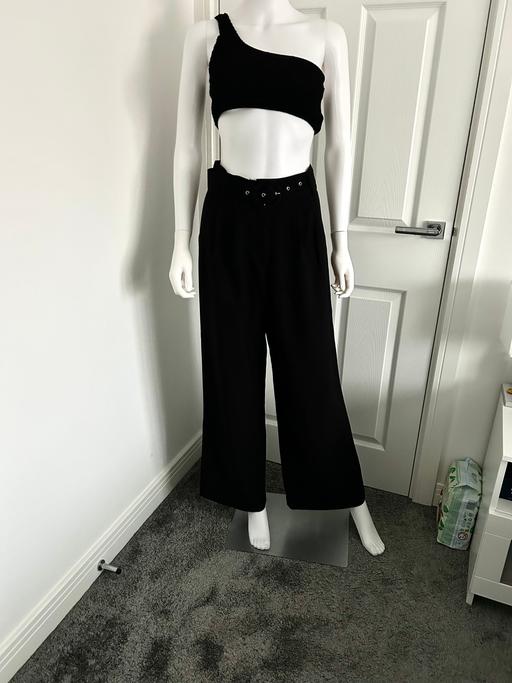 Buy & Sell Warwickshire Nuneaton and Bedworth - Photos for Oasis Black Wide Leg Trousers Size 8