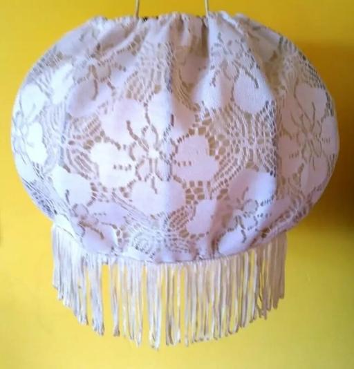 Buy & Sell West London Hillingdon - Photos for Vintage lace and fabric ceiling light shade