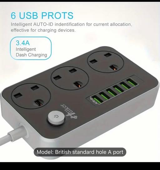 Buy & Sell East London Cubitt Town - East London - Photos for 3ways socket and 6usb port brand new