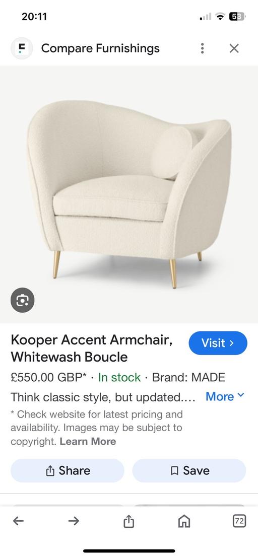 Buy & Sell County Durham New Brancepeth - County Durham - Photos for Rowen home boncle sofa and next chair