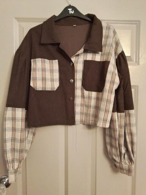 Buy & Sell West Midlands Dudley - Photos for size 10 cropped brown checked jacket