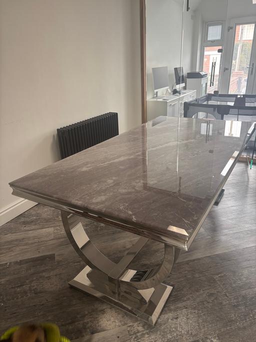 Buy & Sell Warwickshire North Warwickshire - Photos for Chrome & glass dining table