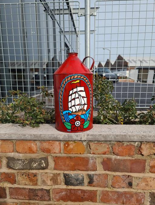 Buy & Sell Leicestershire Leicester - Photos for Hand-Painted Maritime-Themed Vintage Can