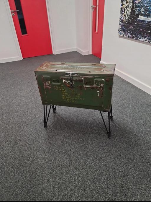 Buy & Sell Leicestershire Leicester - Photos for Vintage Army Storage Trunk on Hairpin Legs 67