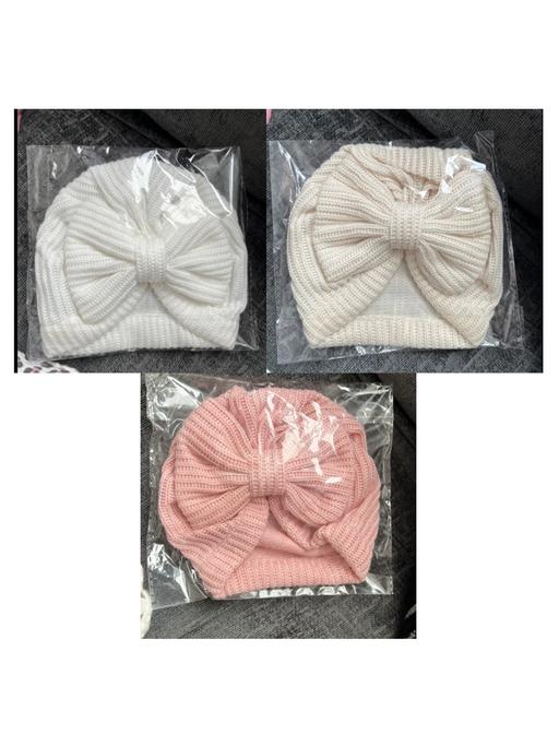 Buy & Sell Gloucestershire South Gloucestershire - Photos for Baby girl hats with bows set pink white beige