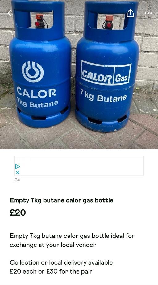 Buy & Sell West Yorkshire Wakefield - Photos for Empty 7kg Calor gas bottles