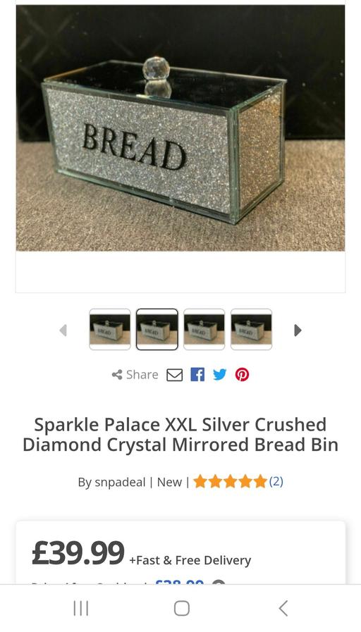 Buy & Sell Derbyshire North East Derbyshire - Photos for glitter bread bin