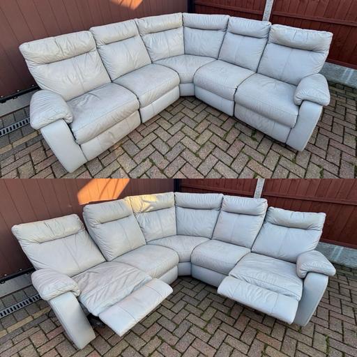 Buy & Sell Bedfordshire Luton - Photos for Grey leather corner electric relciner sofa