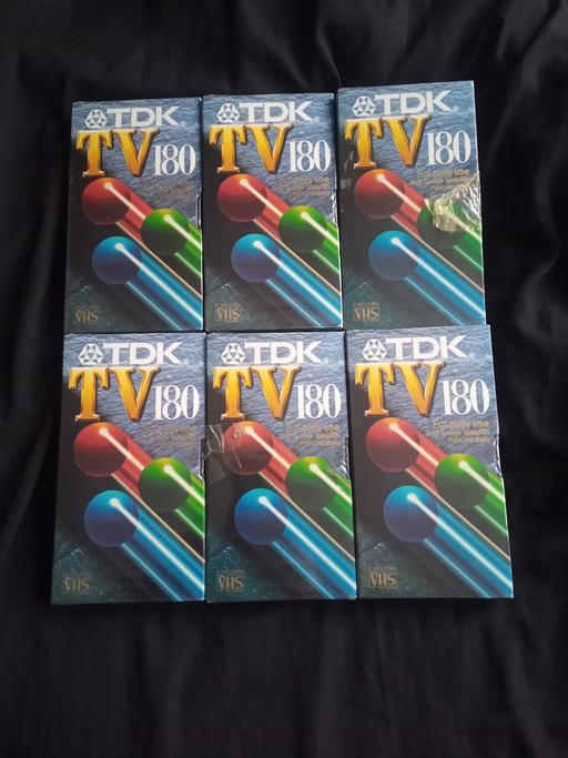 Buy & Sell West Midlands Birmingham - Photos for 6 TDK VHS BLANK VHS VIDEO TAPES NEW SEALED