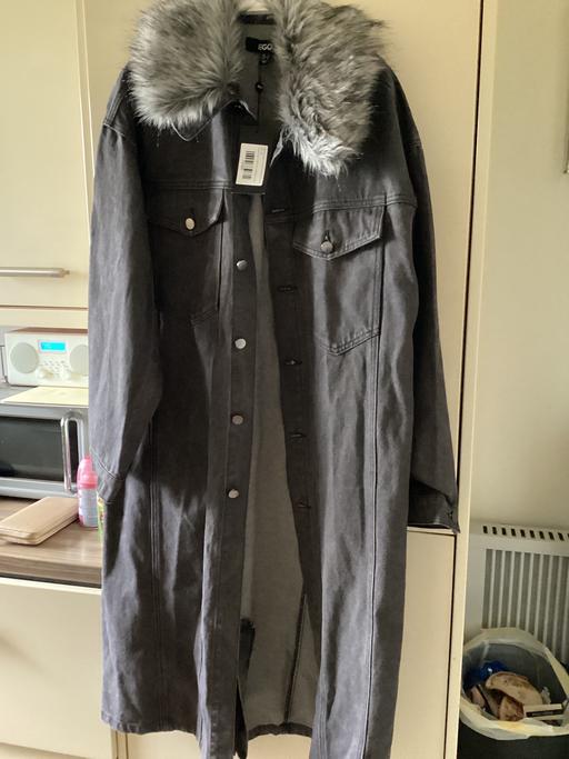 Buy & Sell Merseyside Knowsley - Photos for Oversized long denim jacket size 8 big sizing