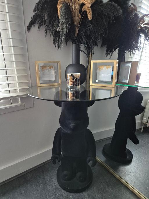 Buy & Sell South East London Lambeth - South East London - Photos for Stunning suede black brick bear side table