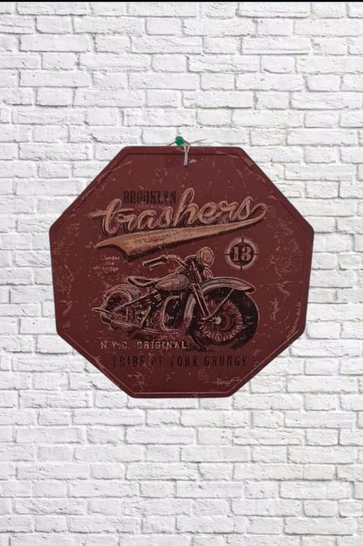 Buy & Sell Leicestershire Leicester - Photos for Motorbike Octagonal Embossed Tin Sign 30 X 30