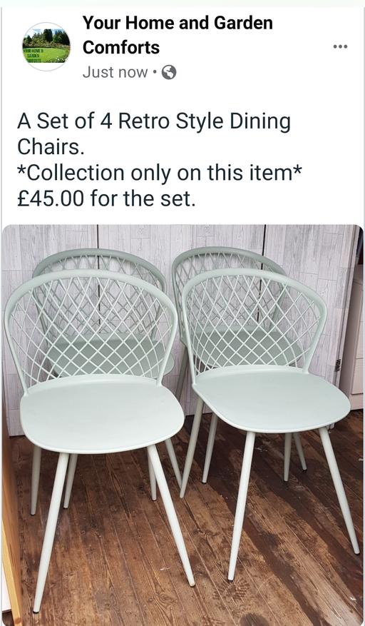 Buy & Sell Leicestershire Leicester - Photos for A Set of 4 Retro Style Dining Chairs.