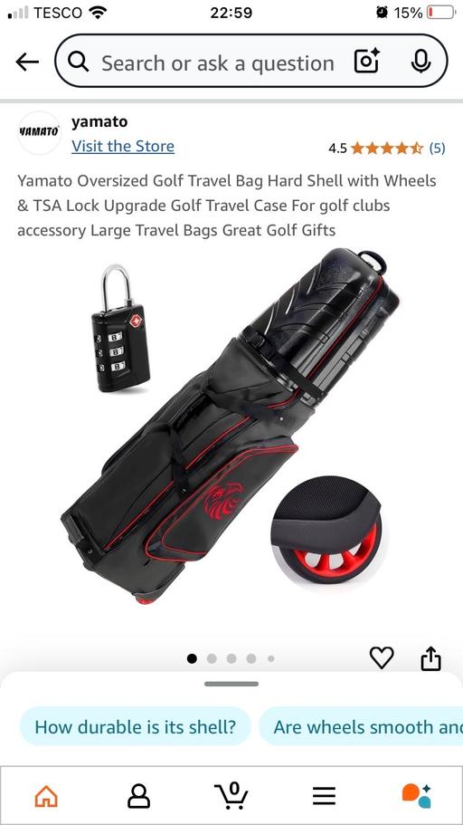 Buy & Sell Essex Thurrock - Essex - Photos for Golf Travel Bag