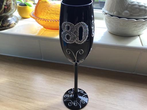Buy & Sell West Midlands Wolverhampton - Photos for 80th birthday glass