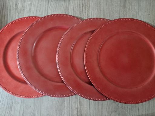 Buy & Sell West Midlands Birmingham - Photos for set of 4 red charger plates