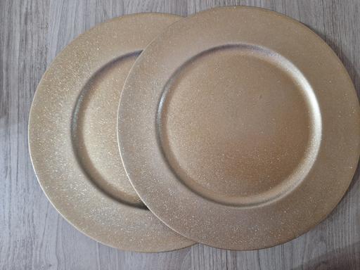 Buy & Sell West Midlands Birmingham - Photos for set of 2 gold glitter charger plates