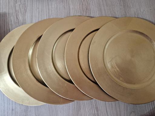 Buy & Sell West Midlands Birmingham - Photos for set of 5 gold charger plates