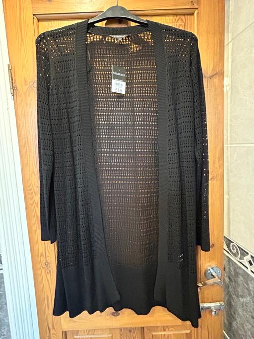 Buy & Sell West Midlands Birmingham - Photos for Black Crochet-effect long cardigan