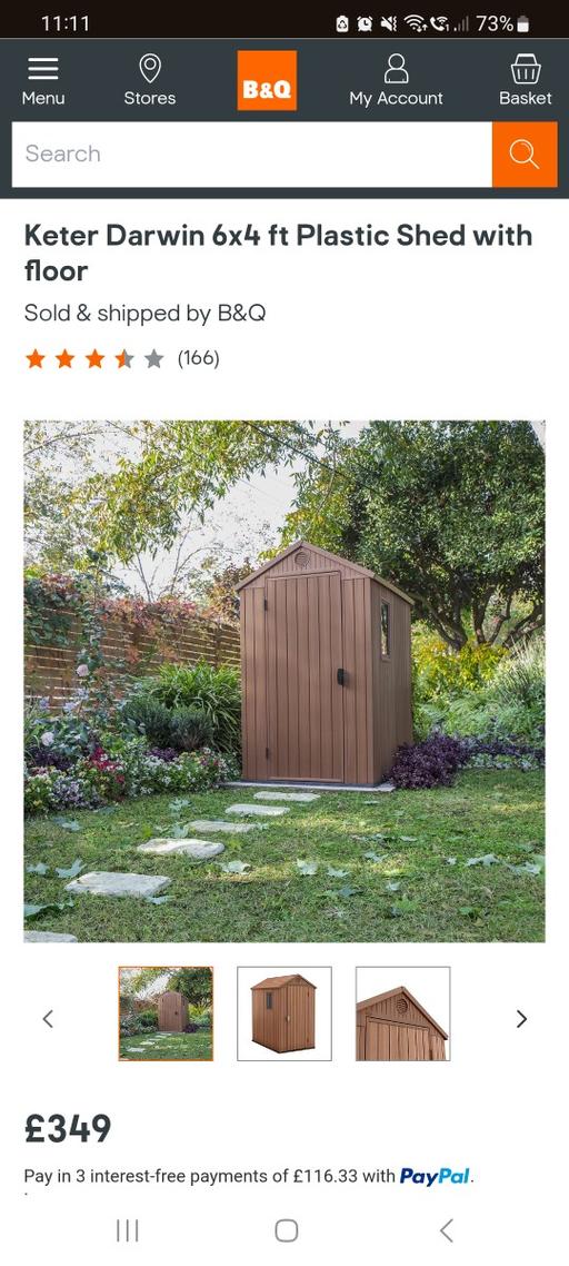 Buy & Sell Greater Manchester Bolton - Photos for Plastic high durable garden shed 6x4ft