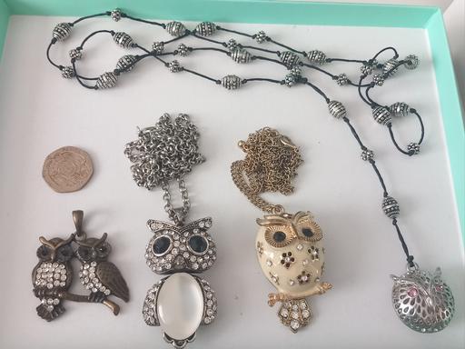 Buy & Sell Merseyside Knowsley - Photos for Collection of gemstone owl pendants