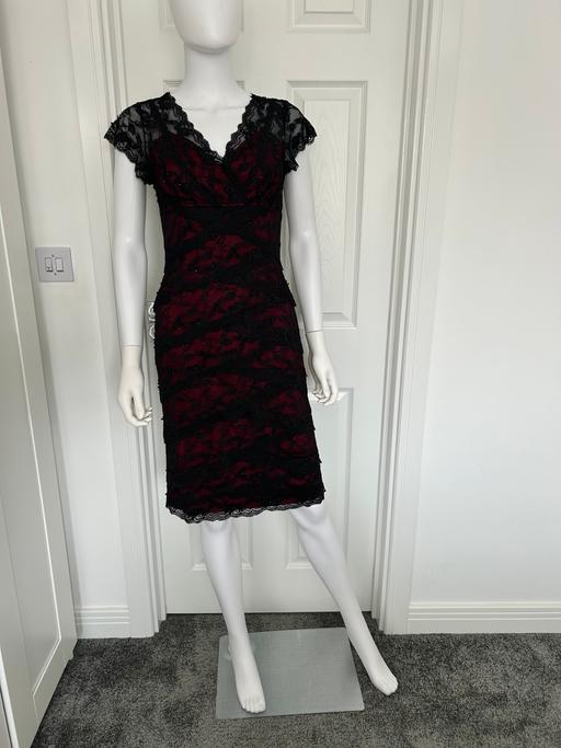 Buy & Sell Warwickshire Nuneaton and Bedworth - Photos for Marina Red Black Lace Cocktail Dress Size 8