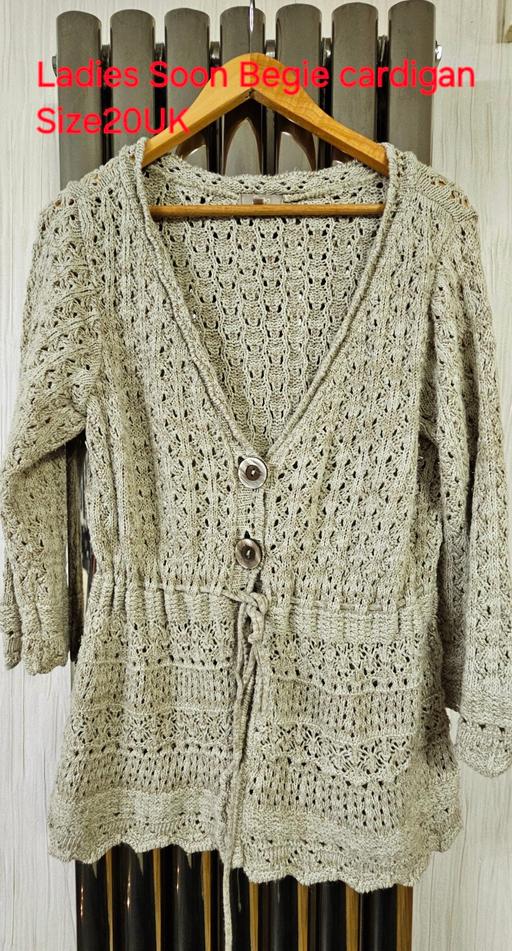 Buy & Sell Staffordshire Cannock Chase - Photos for Ladies Soon Cardigan Begie Size 20UK