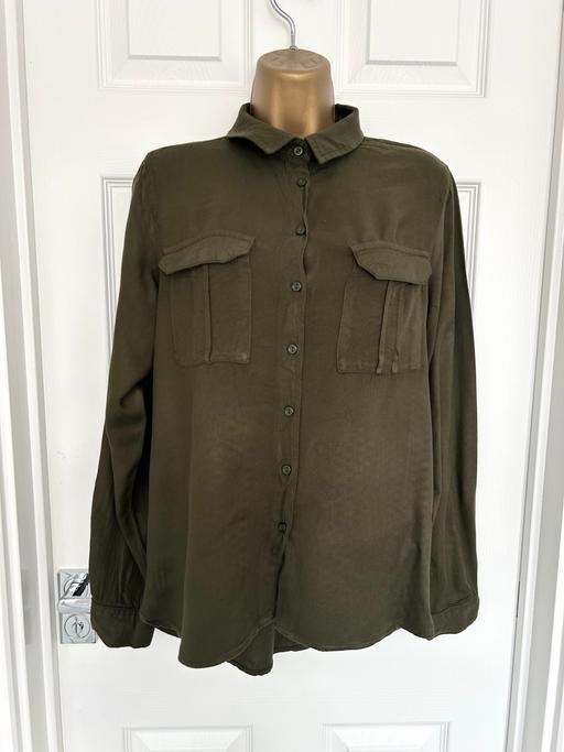 Buy & Sell Warwickshire Nuneaton and Bedworth - Photos for New Look Khaki Green Long Sleeve Shirt 12