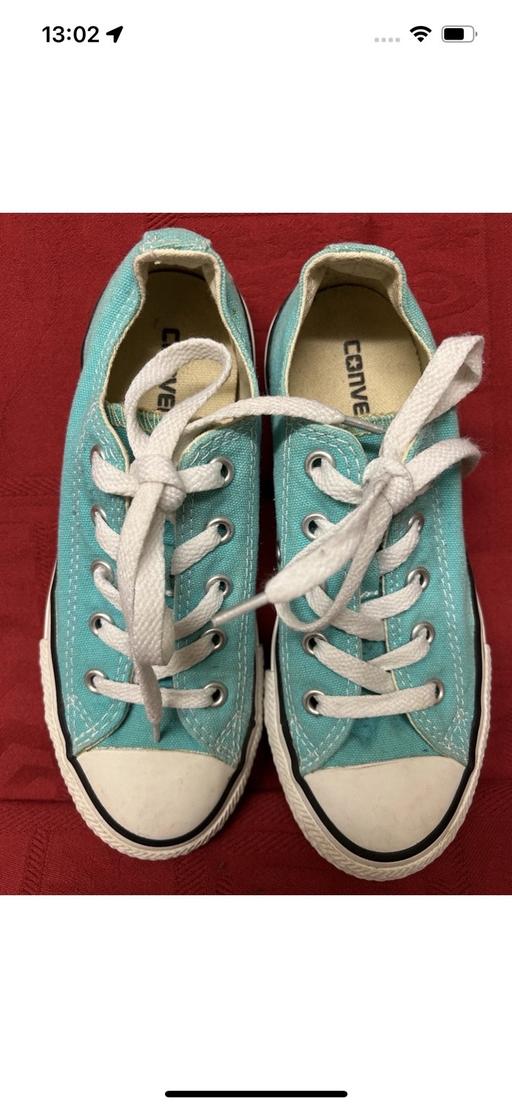 Buy & Sell North London Finsbury Park - North London - Photos for Converse Girls Low Top Turquoise Size 13