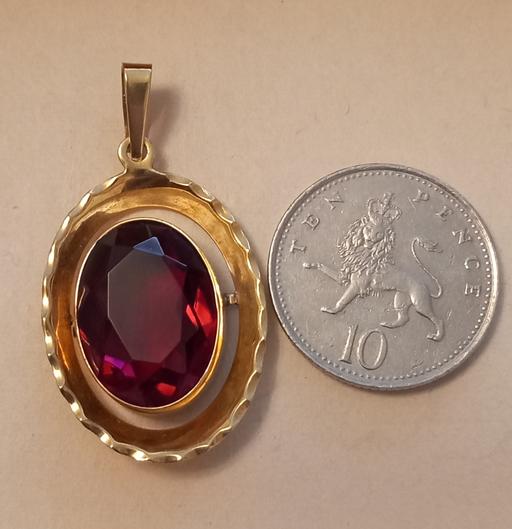 Buy & Sell Thatto Heath Saint Helens - Photos for Vintage A*D rolled gold ruby pendant