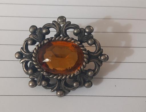 Buy & Sell Thatto Heath Saint Helens - Photos for vintage pewter citrine crystal brooch