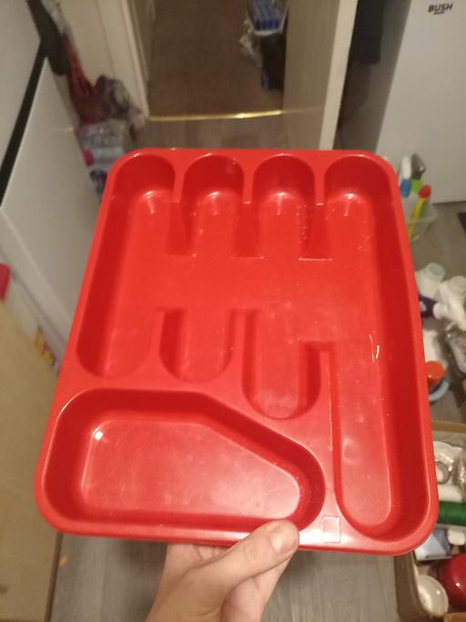 Buy & Sell Kent Folkestone and Hythe - Photos for Red cutlery tray