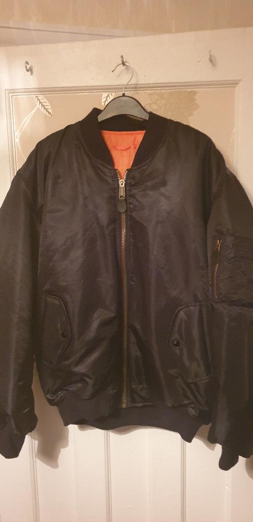 Buy & Sell West Yorkshire Wakefield - Photos for BLACK BOMBER JACKET BRASS ZIPPS USA LARGE