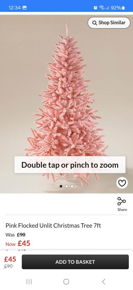 Buy & Sell West Midlands Sandwell - Photos for New pink flocked Christmas tree