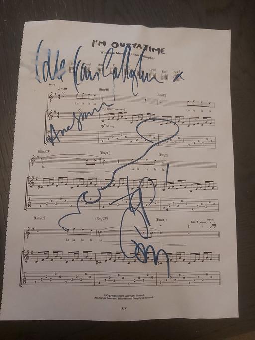 Buy & Sell West Midlands Birmingham - Photos for Oasis I'm Outta Time Songsheet Signed