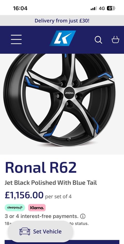 Vehicles West Midlands Birmingham - Photos for Ronal R62 19” Matt Black Wheels