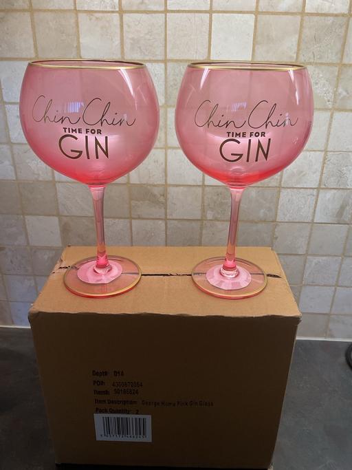Buy & Sell Merseyside Knowsley - Photos for Pink Gin Glasses x 2 New
