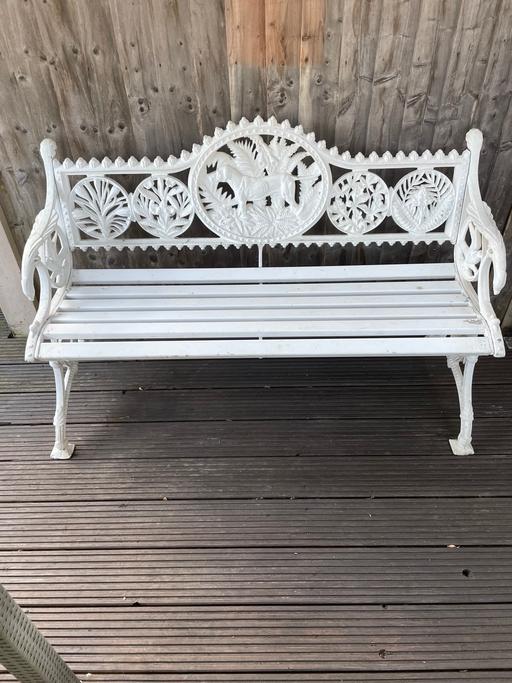 Buy & Sell Norfolk King's Lynn and West Norfolk - Photos for Garden cast iron bench white