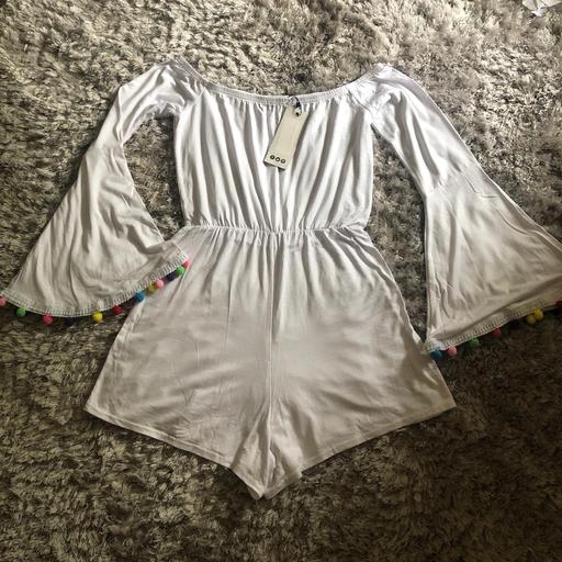 Buy & Sell West Midlands Solihull - Photos for Boohoo Jersey Pom Pom playsuit -sz 10 . New
