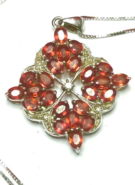 Buy & Sell Kent Dover - Photos for White Gold, Garnet & Diamond Pendant & Chain